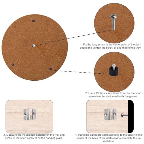 Dartboard Mounting Bracket Kit - Heavy-Duty Iron Construction