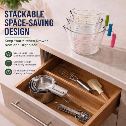 AIKEXIN 20-Piece Stainless Steel Measuring Cups & Spoons Set for Baking & Cooking