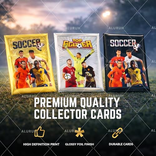 33 Unique Soccer Player Trading Cards - 3 Mystery Packs