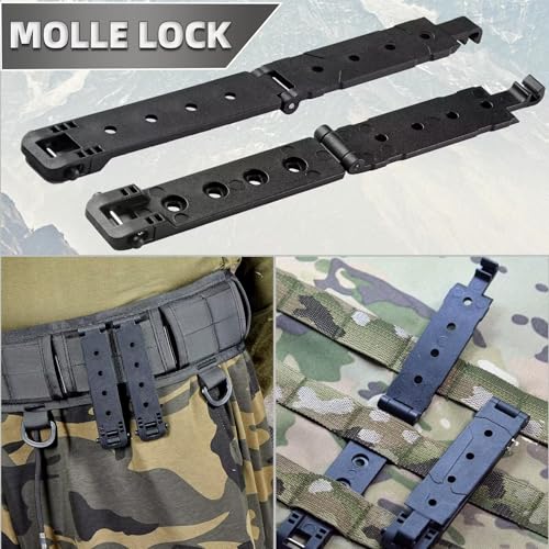 Molle Attachment Clips - 2 Pack with Mounting Hardware for Tactical Gear
