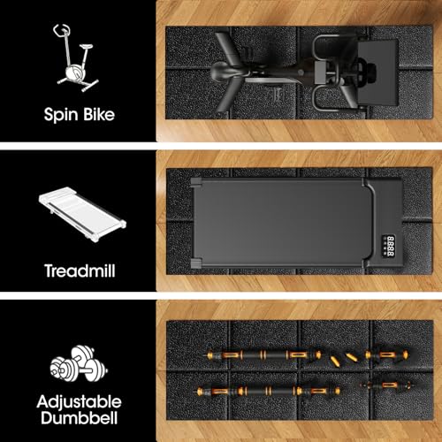 Foldable Treadmill Mat - 55.2" x 23.6" x 0.16" - Heavy-Duty Floor Protection