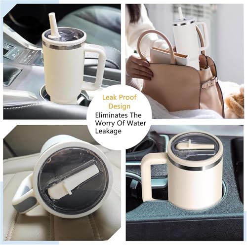 2 Pack Leak Proof Replacement Lids for 40 oz Tumblers with Straws