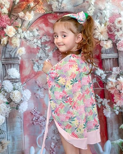 HINTINA Pink 2-3T Toddler Girl One-Piece Swimsuit with Cover Up Skirt Bathing Suit