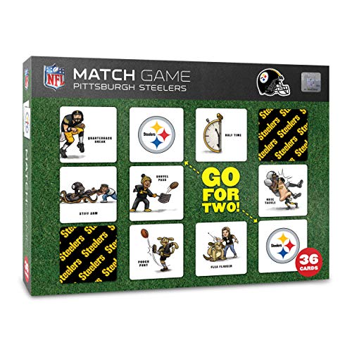 Memory Match Game - Pittsburgh Steelers Team Edition with Original Artwork