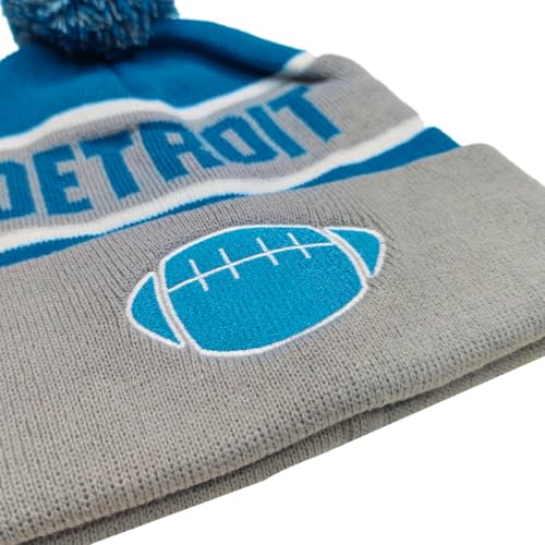 Knit Beanie Hat with Pom - Winter Cuffed Cap for Men & Women