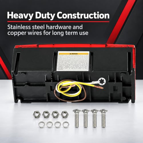 Wellmax LED Boat Trailer Lights - Submersible Marine Waterproof Tail Lights Kit