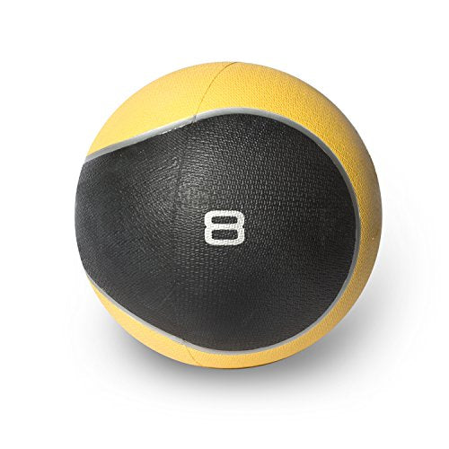 8 lb Weight Medicine Ball with Tacky Grip - Yellow