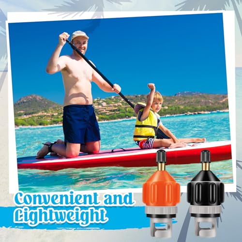 Shappy 2 Pcs SUP Air Pump Adapter for Paddle Board Inflator - Black & Orange