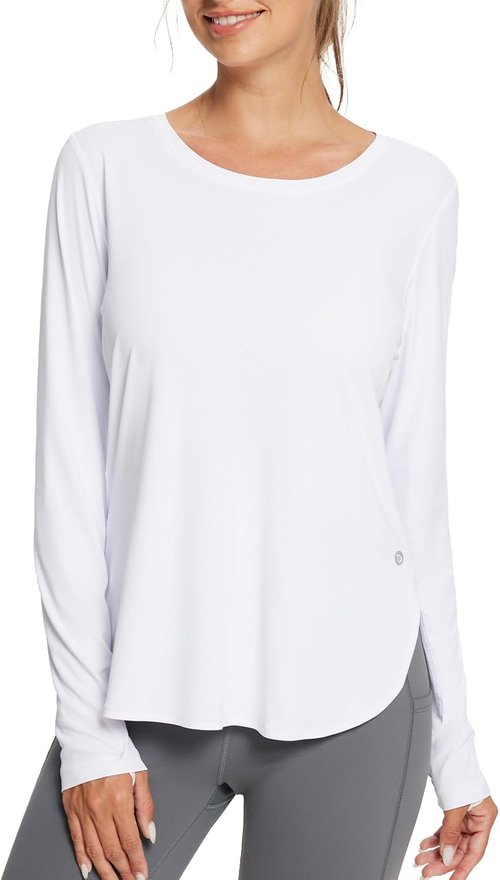 BALEAF Women's Sun Shirts - Lightweight Long Sleeve Hiking Tops with UPF 50+ UV Protection | Quick Dry Outdoor Wear