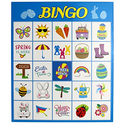 Easter Bingo and Pin the Nose on the Bunny Game Set for 32 Players