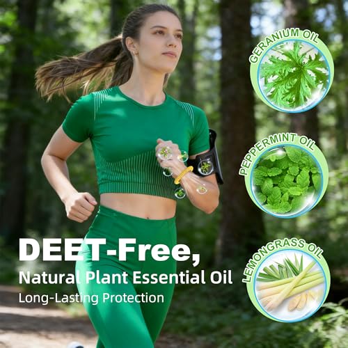 BuggyBands 24 Pack DEET-Free Mosquito Repellent Bracelets for Adults & Kids - Natural Citronella, Individually Packaged, Adjustable & Waterproof