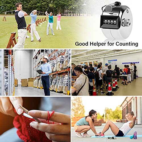 4-Digit Hand Tally Counter - Metal Clicker for Knitting, Coaching, Golf, Fishing - A-1 Piece
