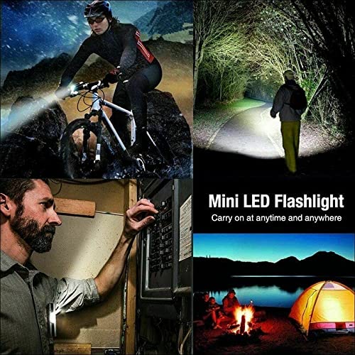 Rechargeable Mini LED Flashlight - Ultra Bright Pocket Torch Light, Compact with Side Lantern - 1 Pack