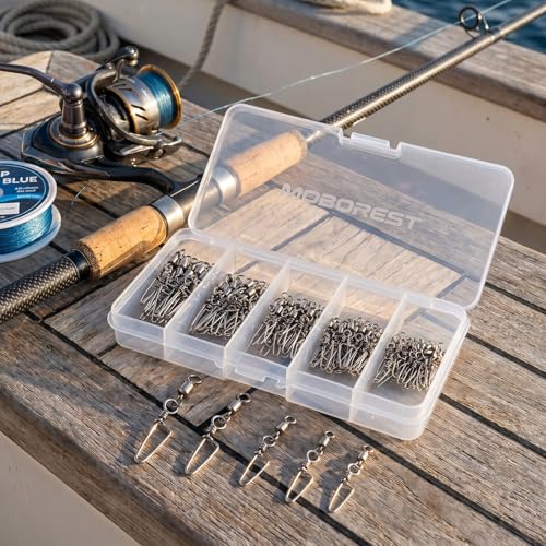 Fishing Swivels Snap Swivels - 110PCS Stainless Steel Assortment