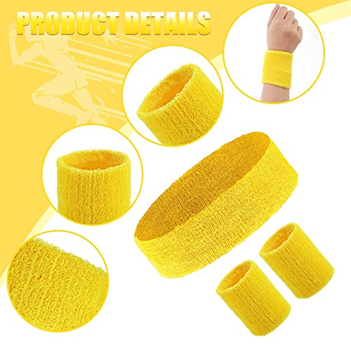 80's Neon Color Sweatband and Stripe Crew Socks - Hillban