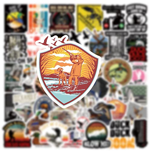 52Pcs Duck Hunting Stickers - Waterproof Decals for Bottles & Laptops