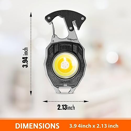 LED Flashlight Multitool Keychain with Magnet - 1 Pack