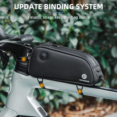 Top Tube Bike Bag - 1.3L Lightweight Portable with Elastic Cord - Style 2