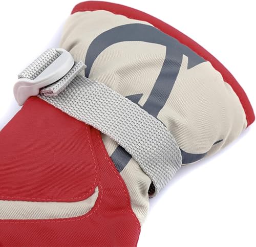 Kids Cold-Weather Ski Gloves for Toddlers 3T-6T - Red