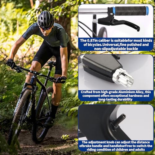 Universal 2.2cm Bike Brake Levers - Aluminum Alloy, Black - 1 Pair