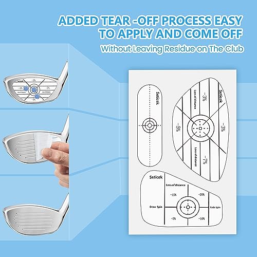 Golf Impact Tape Labels - 150PC for Right-Handed Golfers