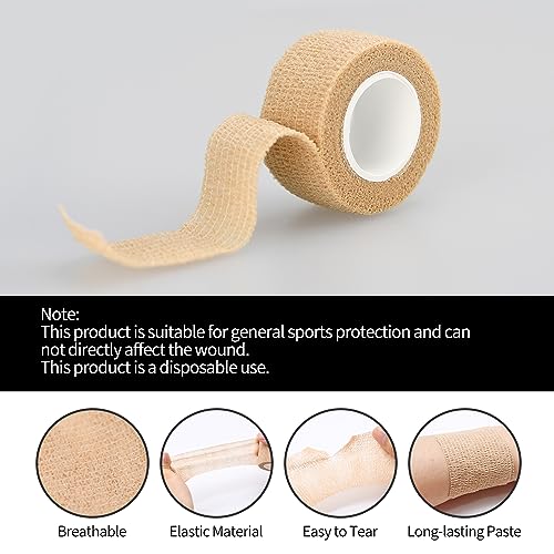 Self-Adhesive Bandage Wraps - 6pcs Skin Color 3in x 5 Yards