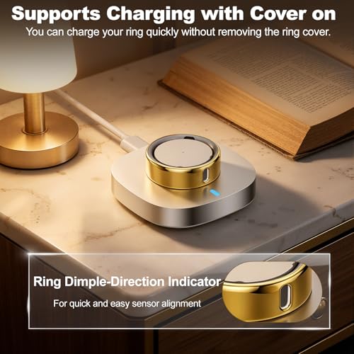Hexasider 4 Pack Gold Silver RoseGold ChampagneGold Ring Covers for Oura Ring Gen 3/4 Size 7