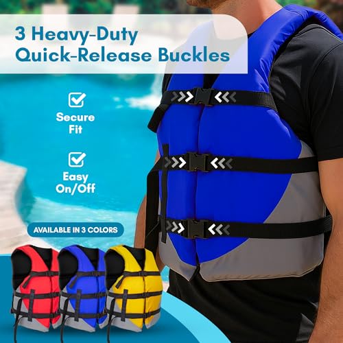 Oversize 2X-Large to 5X-Large Red USCG Approved Water Sports Life Jacket