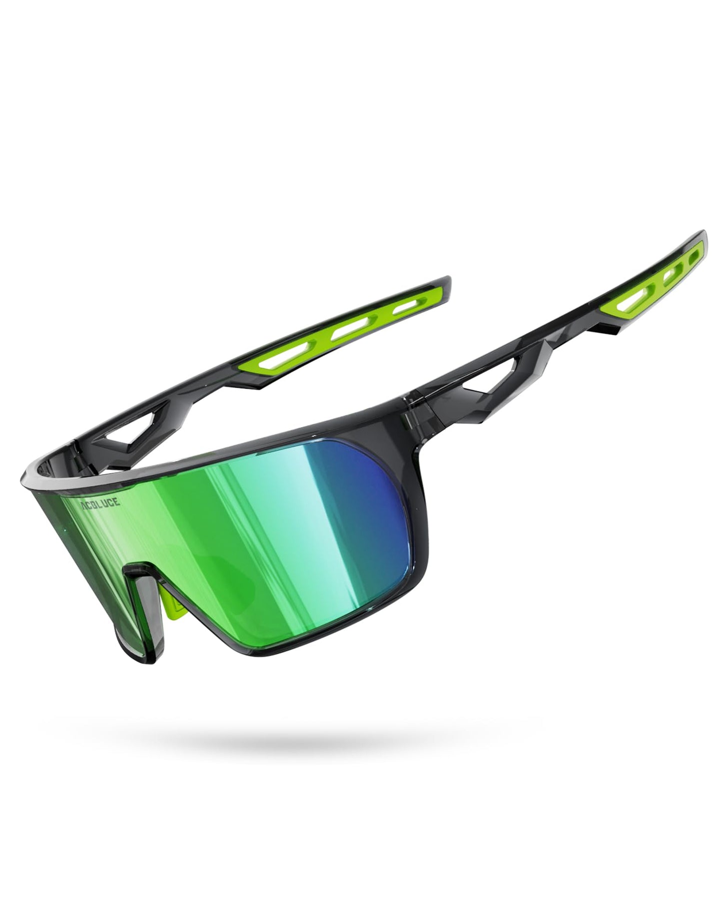 ACBLUCE Youth Baseball Sunglasses for Kids Big Boys Girls Teen Sports Glasses for Softball Cycling Running Green TR90 Lightweight Frame