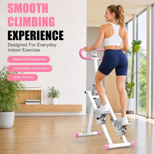 Foldable Stair Climber - Vertical Workout Machine - Pink