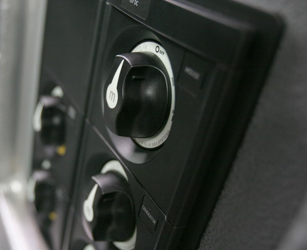 Blue Sea Systems On/Off Battery Switch - Durable Black Knob | 6006200 m-Series for Easy Control