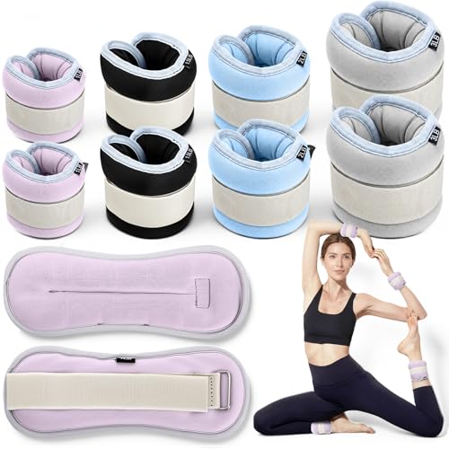 Adjustable Ankle & Wrist Weights Set for Women Men Kids - 2, 3, 4, 6 lbs Resistance
