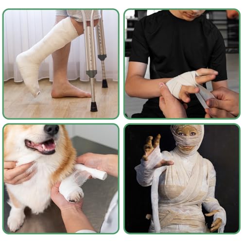 Soft Cotton Cast Padding Wrap - 6 Rolls, 2 Inch x 8.85 ft