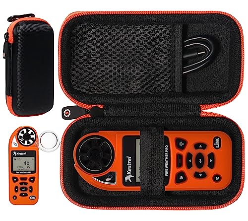 Weather Meter Case for Kestrel Devices - Black with Orange Zipper