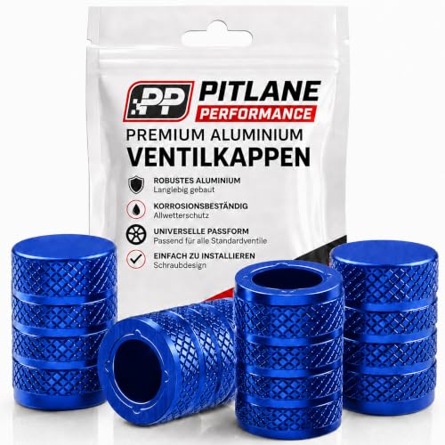 Aluminum Tire Valve Caps - Schrader Valve Covers for Cars & Bikes - Blue