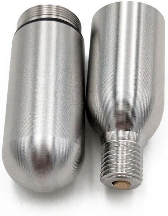 Skiennix 12g Refillable CO2 Cartridge - Paintball PCP with 8mm Male Quick Disconnect Plug