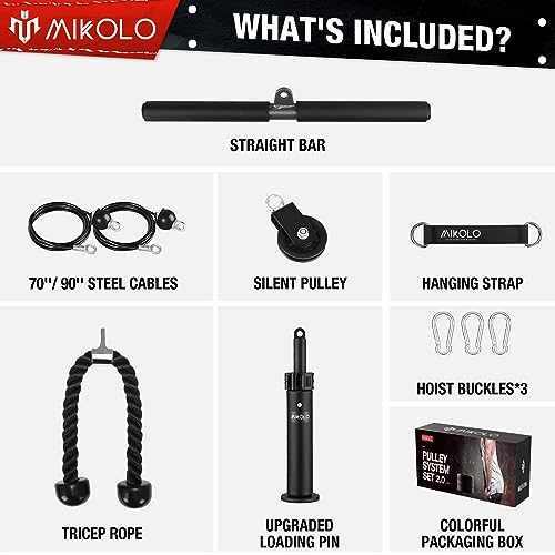 Dual Cable Pulley System with Upgraded Loading Pin - Home Gym Equipment