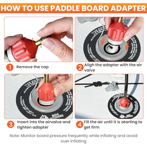 Inflatable Paddle Board Pump Adapter - 2PCS Schrader Valve