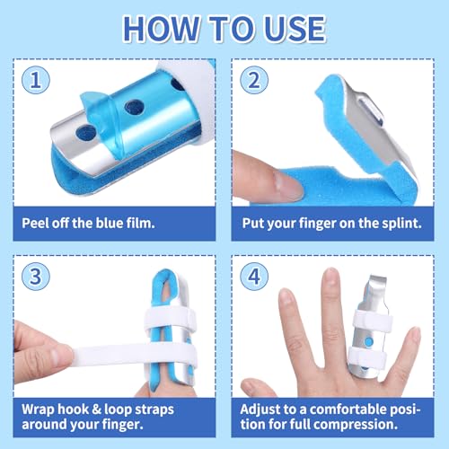 Finger Splints - 3pcs Joint Stabilizer with Mixed Sizes
