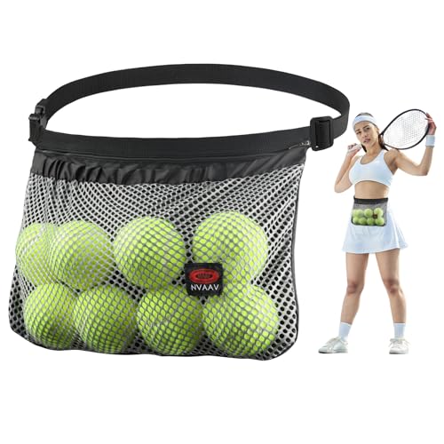 NVAAV Tennis Ball Holder, Pickleball Waist Pouch – 1 Pack, Adjustable Belt