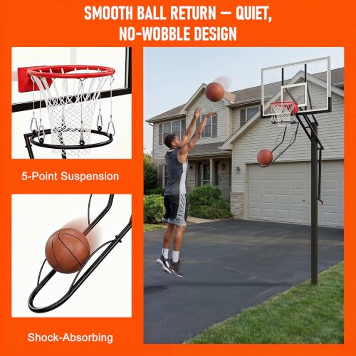 Basketball Return Attachment for Hoop, Ball System