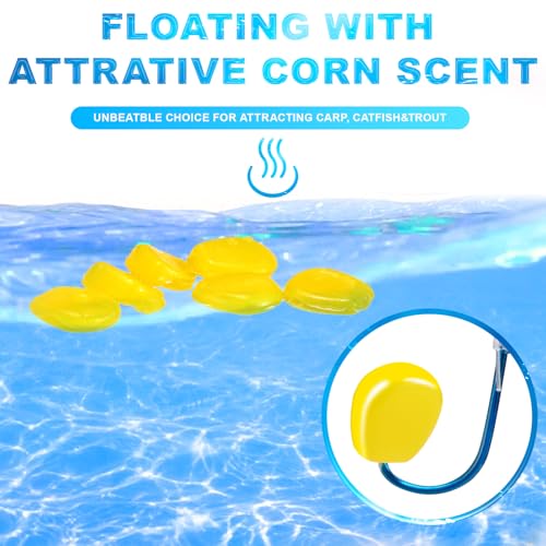 100PCS Fake Corn Soft Fishing Baits - Scented Floating Lures for Carp