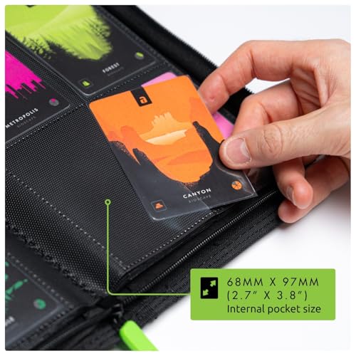4-Pocket Zip Trading Card Binder for 160 Cards - Water-Resistant