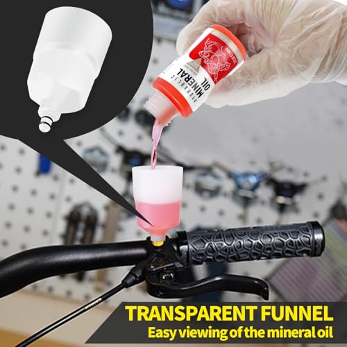 Hydraulic Brake Bleed Kit with 180ML Mineral Oil for Shimano Tektro TRP MTB & Road Bikes