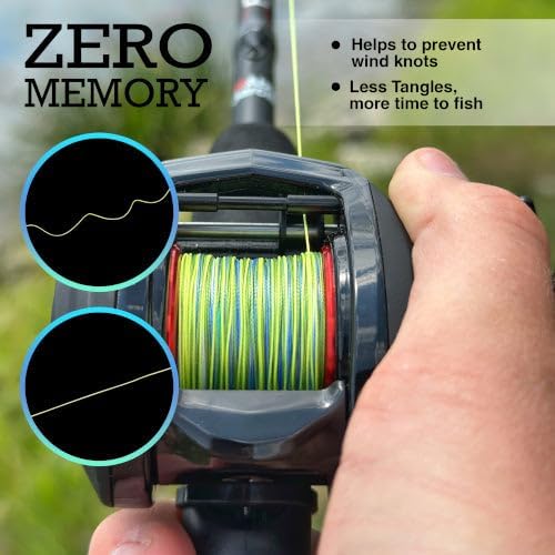 Reaction Tackle Braided Fishing Line - Pro Grade Power for Saltwater & Freshwater - High Visibility Colored Braid