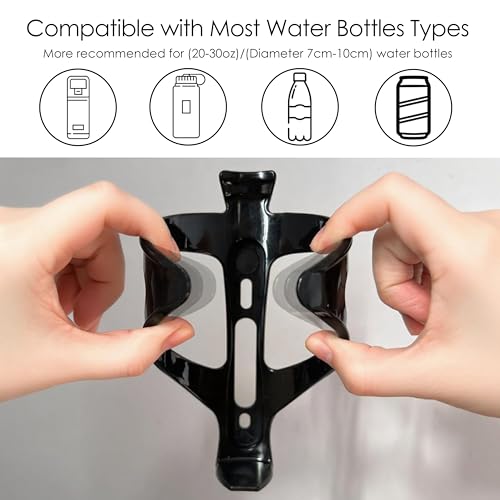Bike Water Bottle Cage 2 Pack - Universal Black Holders