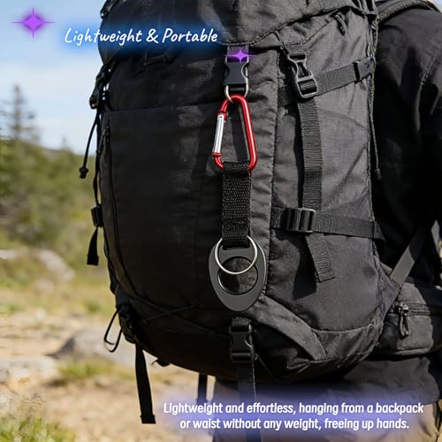 Silicone Water Bottle Holder with Carabiner Clip - 5-Pack for Hiking