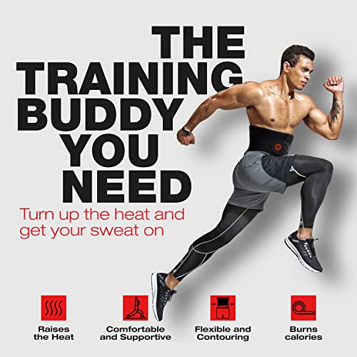 Waist Trimmer & Trainer Belt - Adjustable Fit - Red Medium