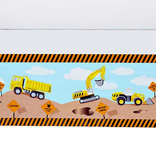 Plastic Construction Tablecloth - 54 x 108 in, 3-Pack for Parties