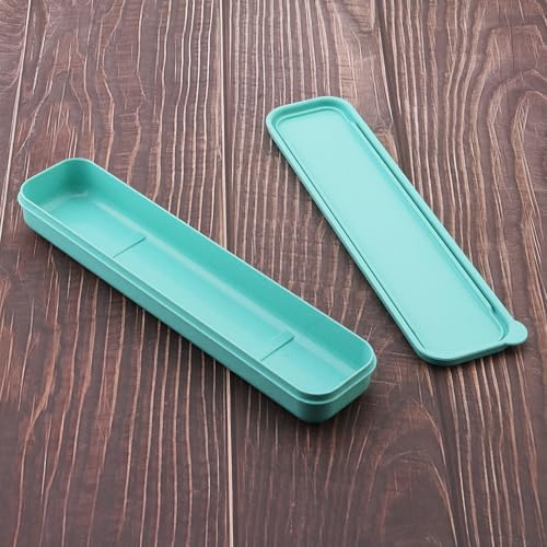 Reusable Wheat Straw Travel Utensil Case - Green